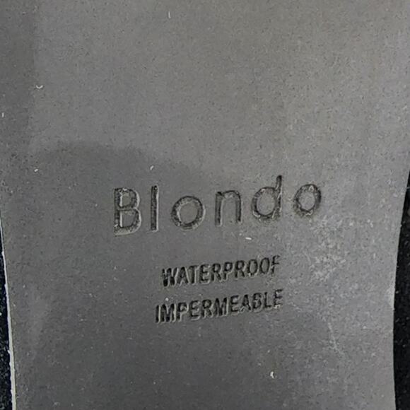 Blondo Bootie Women 9.5M Rana Black Suede Block Heel Side Zip Waterproof - Picture 11 of 11